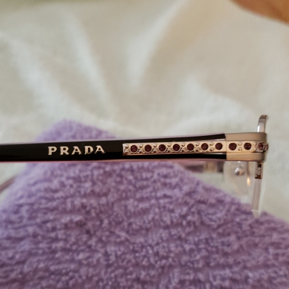 100% authentic Prada eyeglassframes only. Has a prescription in them now. - Picture 2 of 9